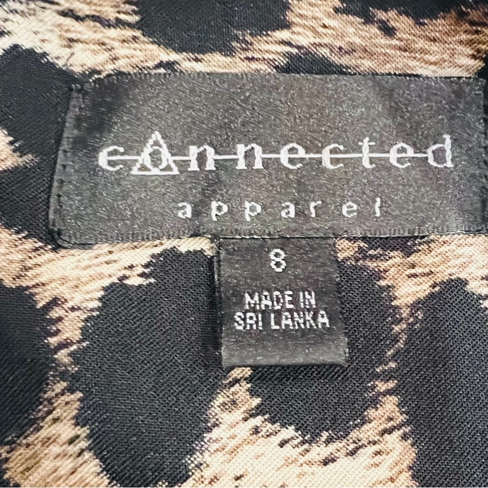 Connected Apparel size 8 sheath animal print sleeveless dress - Picture 8 of 10